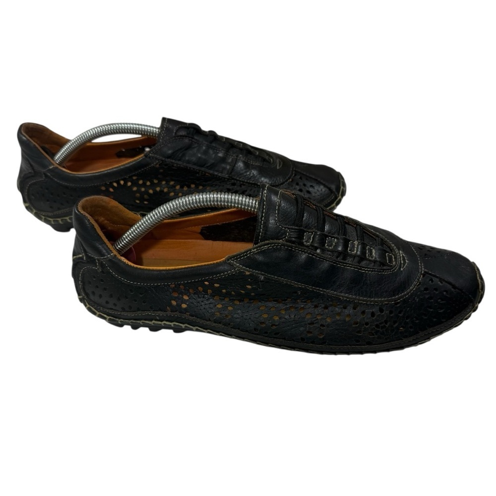 PIKOLINOS Leather Fisherman Sandals EU40 Black Comfort Walking Shoes